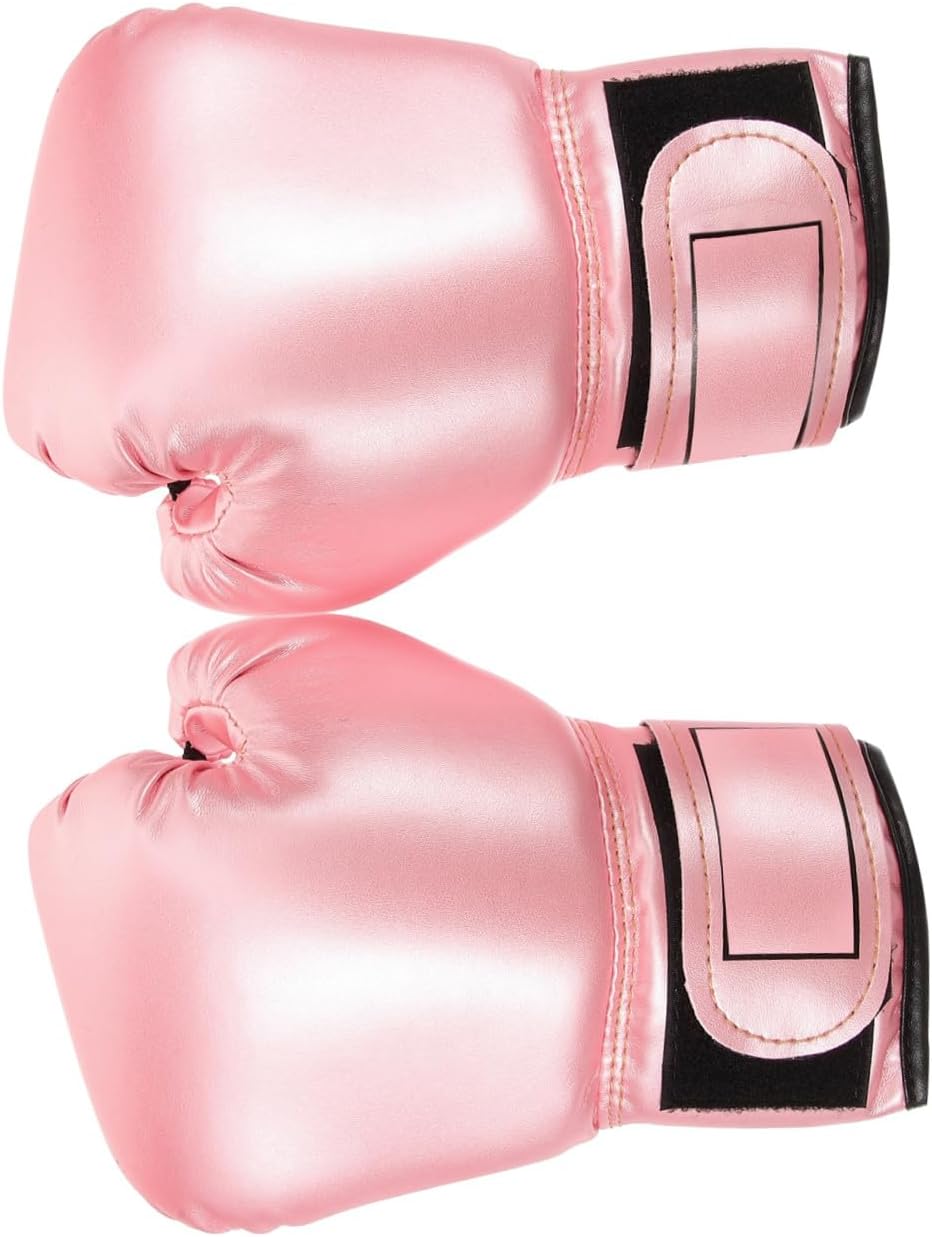 Boxing Gloves Training Pair Comfortable Kickboxing Gloves with Foam Padding Pink for Youth Punching Bag and Muay Thai Practice