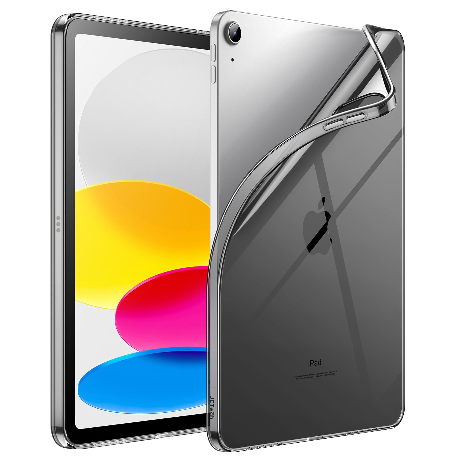 JETech Case for iPad (A16) 11th/10th Generation (2025/2022), Soft TPU Transparent Slim Shockproof Tablet Cover (Black)