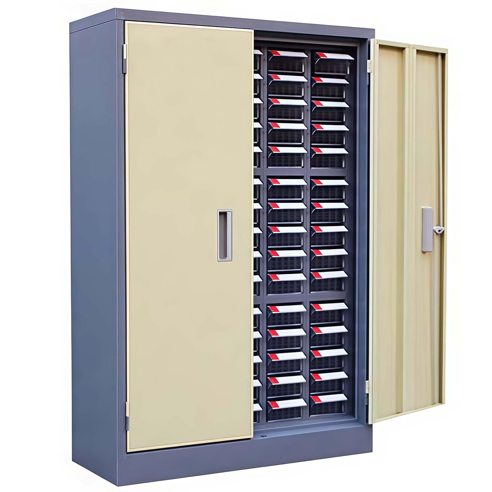Armoire à écrous et boulons, pièces de quincaillerie en Acier allié, avec étiquettes et Autocollants, adaptée aux Fournitures de Bureau et aux Petits Objets.