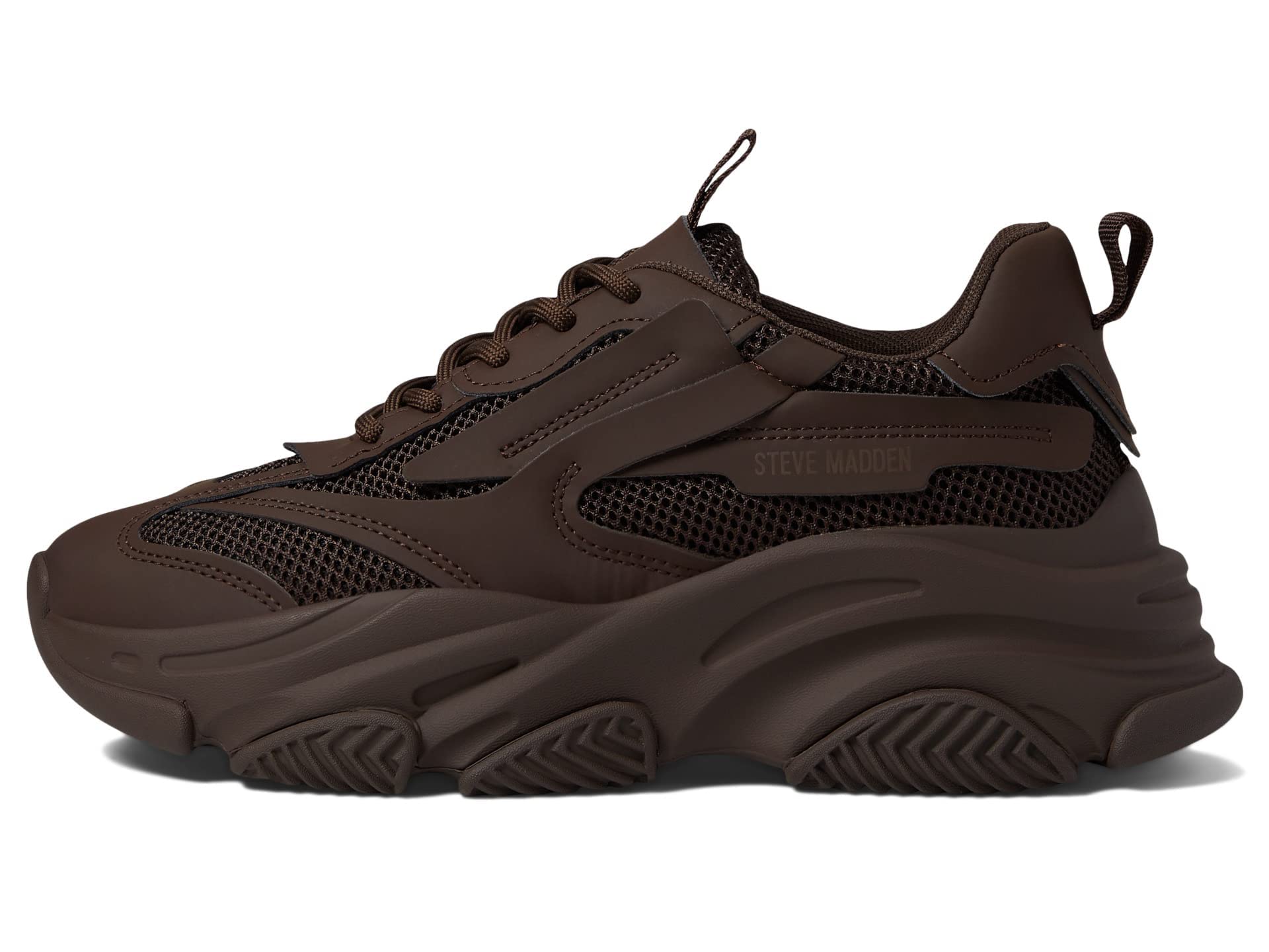 Steve Madden Women's Possession Sneaker, Dark Brown, 8 UK