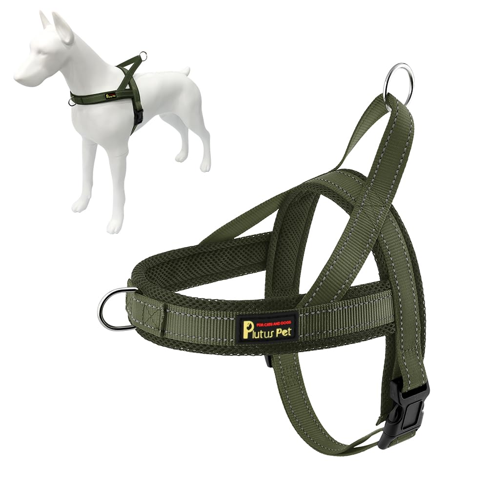 Plutus Pet No Pull Dog Harness with Breathable Mesh Padded, Adjustable Reflective Escape Proof Dog Harness, Quick Fit Dog Vest Harness for Small