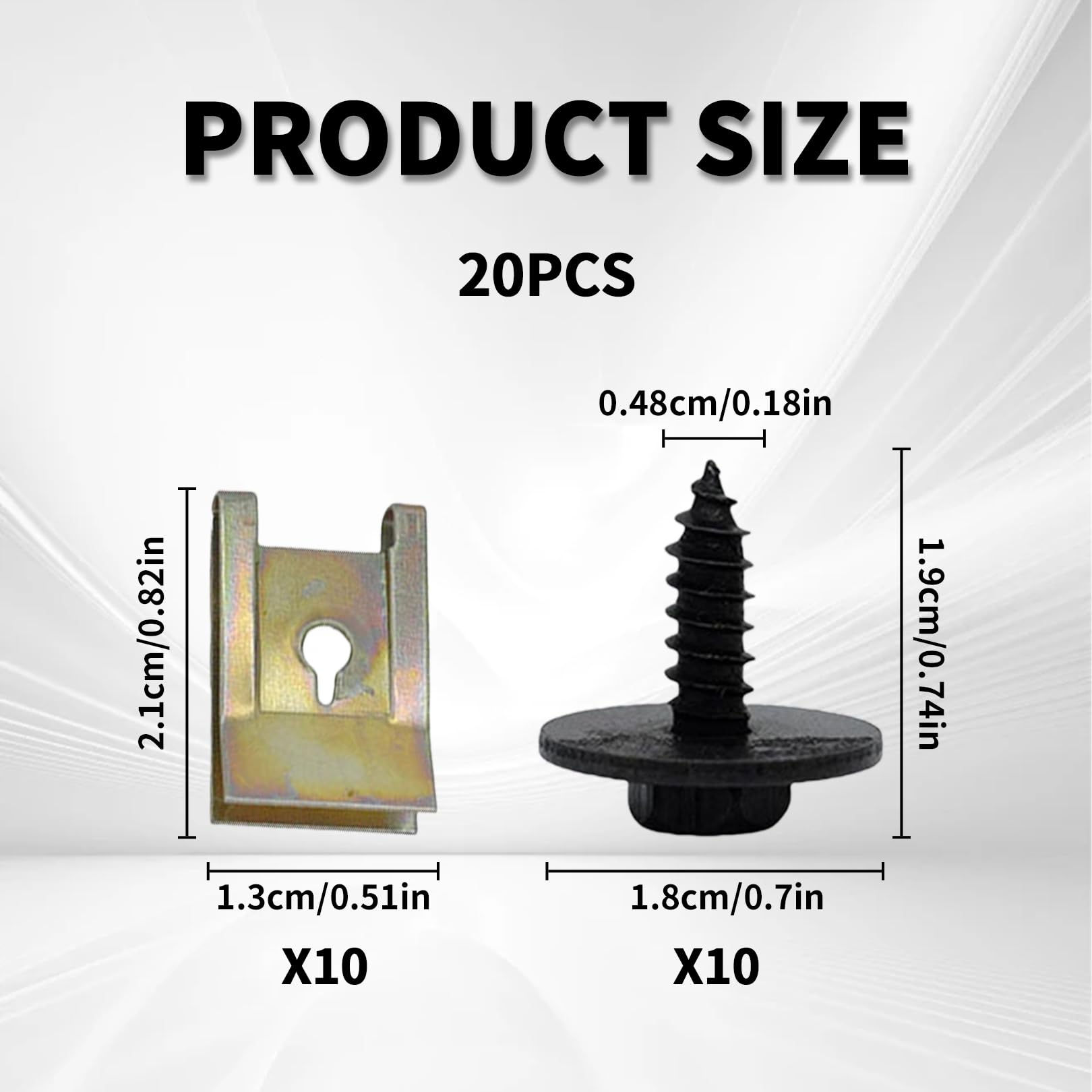 Viti Esagonali BMW Sottoscocca Viti Sottoscocca BMW - Kit 20 Pezzi Con Dadi Rapido A U Clip Per Carrozzeria