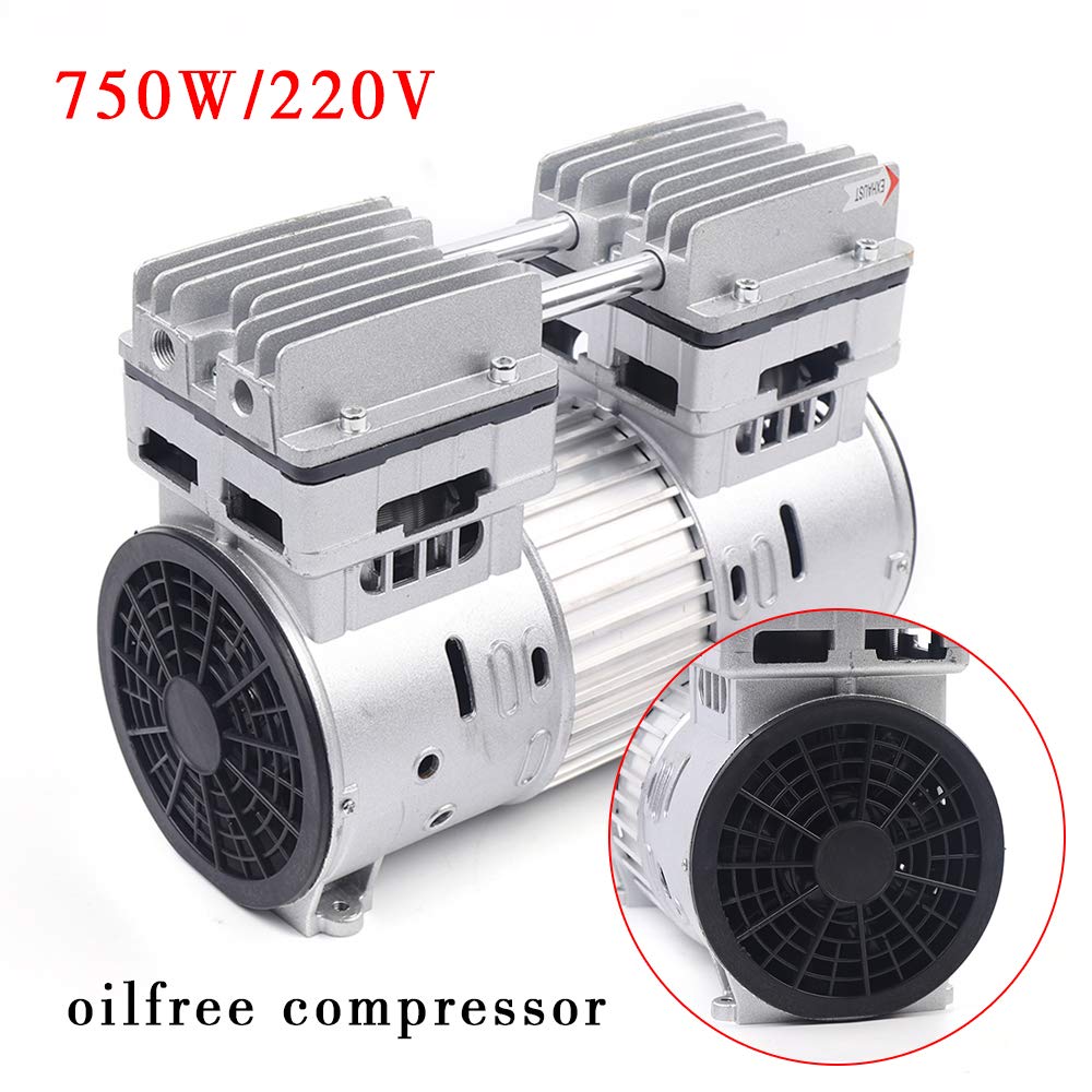 Compresor de aire exento de aceite 220 V 750 W Compresor de aire portátil Compresor de aire ultraligero para coche, pistola de clavos y herramientas de aire comprimido, garaje, tienda
