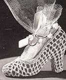 Vintage Crochet PATTERN to make - High Heel Slipper Shoe Bridal Favor. NOT a finished item. This is a pattern and/or instructions to make the item only.