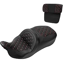 C.C.RIDER Driver Passenger Hammock Seat Step-up with Razor/Chopped Trunk Backrest Pad Fit For Harley Davidson 2009-2013 Touring Street Glide Road Glide Electra Glide Road King