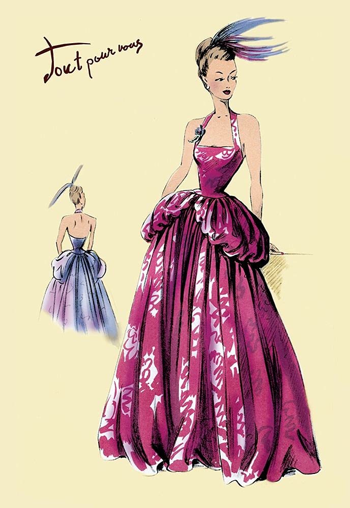 Amazon.com: Magenta Evening Gown, 1947 by Unknown - : Clothing, Shoes &  Jewelry