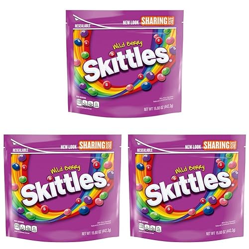 Skittles Wild Berry Candy - Bolsa de tamaño compartido 156 onzas paquete de 3