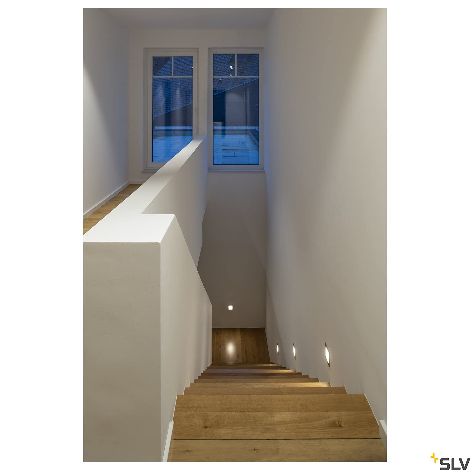 SLV LED Einbauleuchte Frame Basic | Wand- und Deckenleuchte für den Einbau | Eckig, Silber, 2700K Warmweiß | Stilvolle Wandleuchte, Einbau-Strahler LED Treppen-Beleuchtung, Stufen-Licht, Treppenlicht