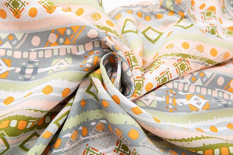 Women's Boho Printed Wide Leg Pants - High Waist Elastic Drawstring Flowy Casual Pants2