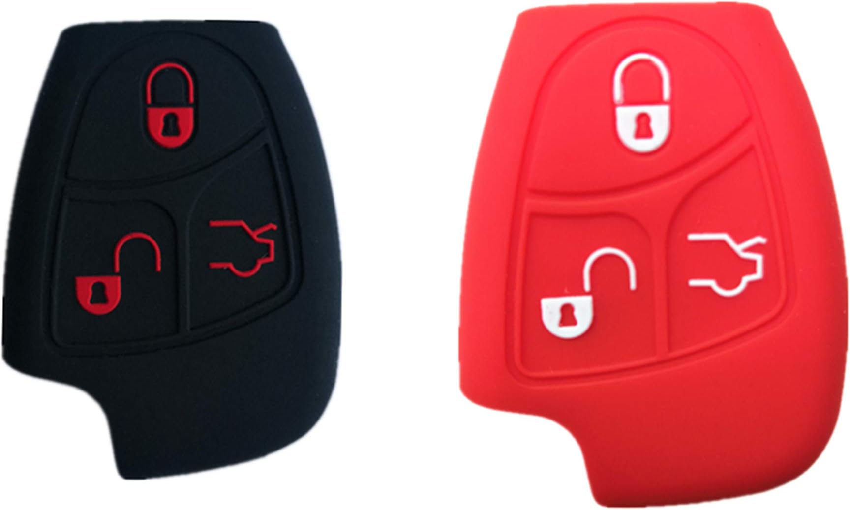 Silicone Key Fob Cover Compatible with for Mercedes-Benz Class A C E S ML CLK SLK C200 E320 350 CLS IYZ3312