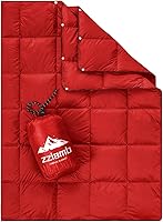 Vista 16 de zzlamb Manta de camping de plumón Puffy resistente al agua, manta de viaje de plumón portátil para exteriores, colcha ligera y cálida para sofá