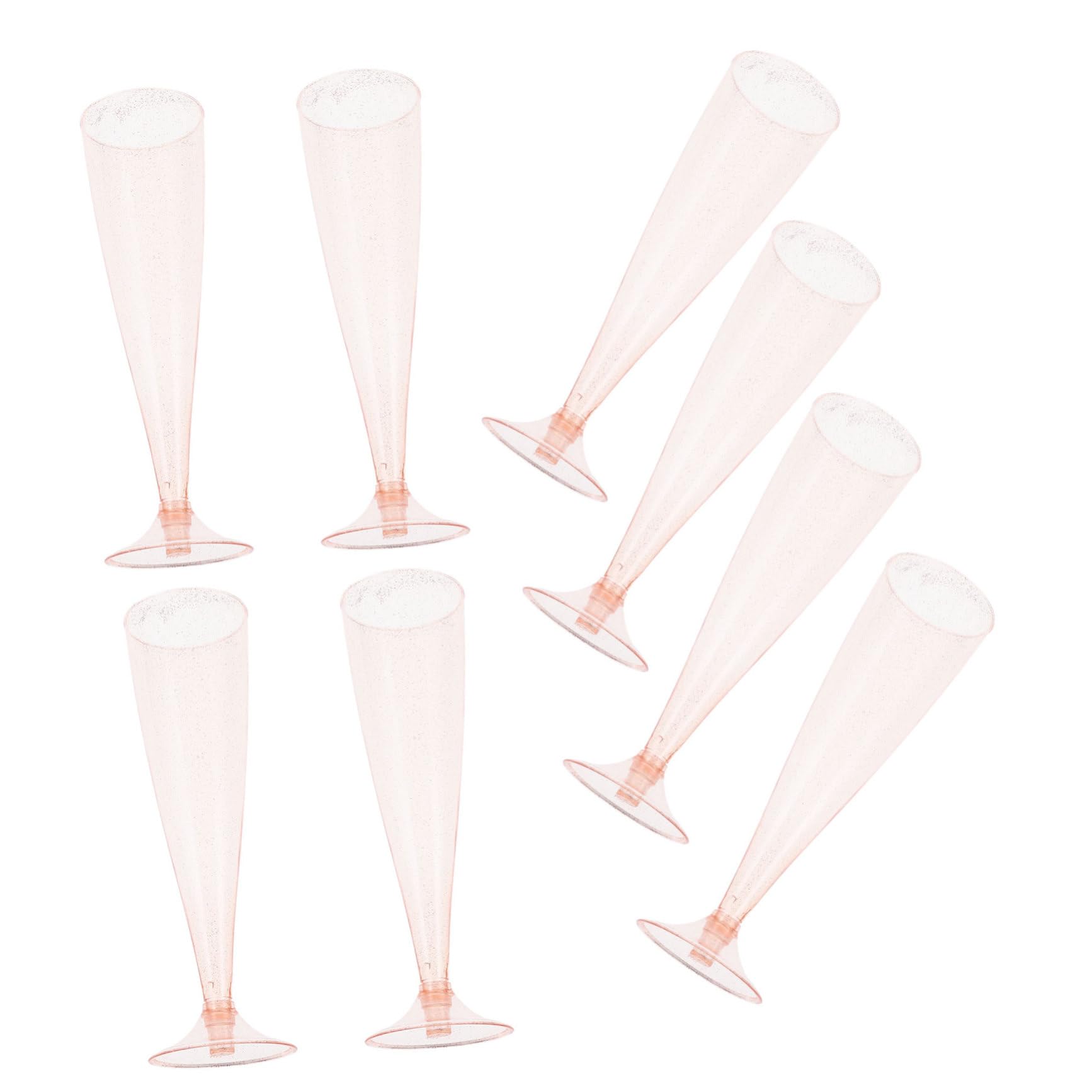 Cabilock 10pcs Disposable Plastic Flutes Glitter Goblets for Cocktails Wine and Beverages Elegant Party Cups for Weddings Festivals and Events