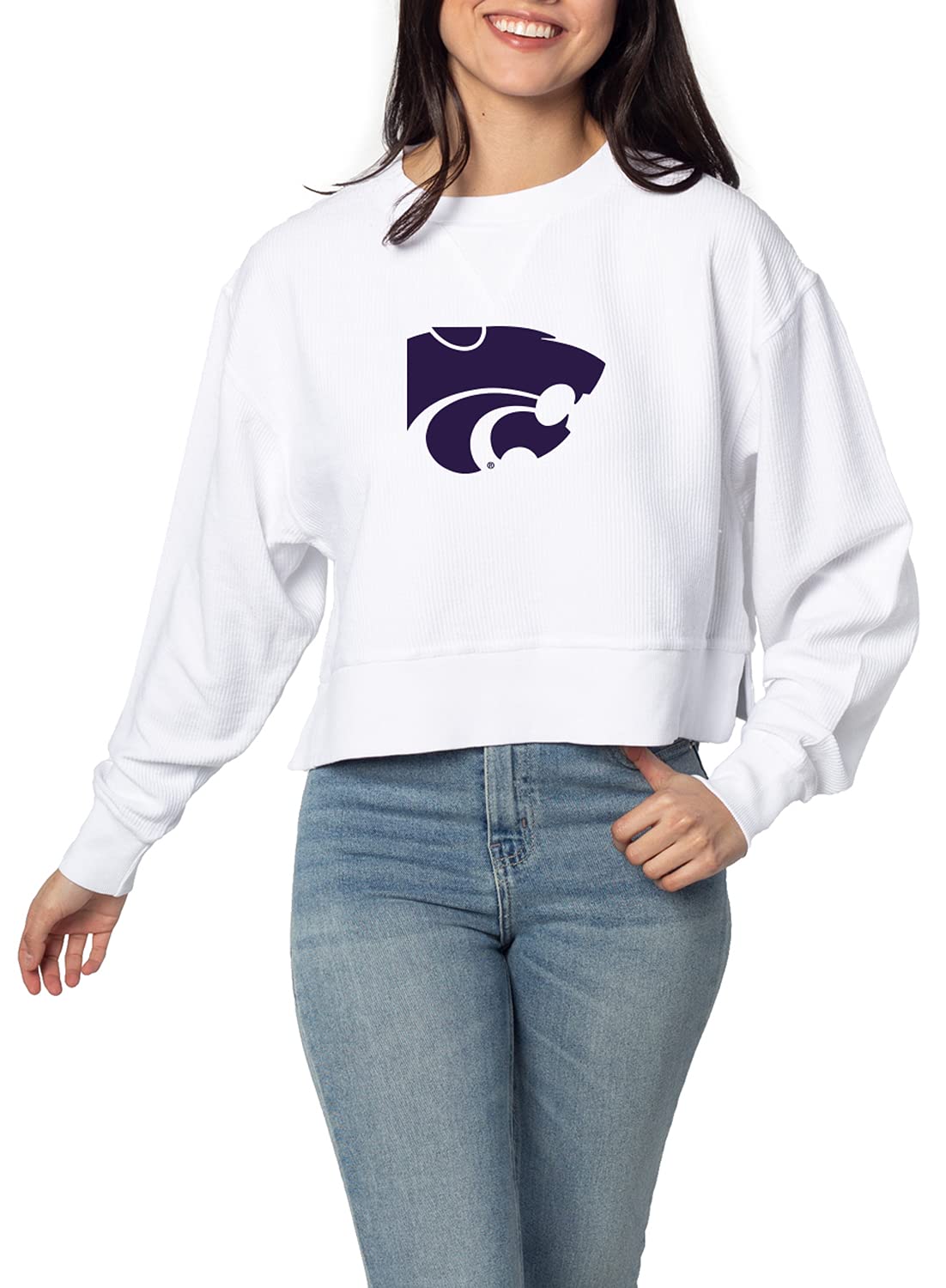 chicka-d NCAA womens Corded Boxy Pullover