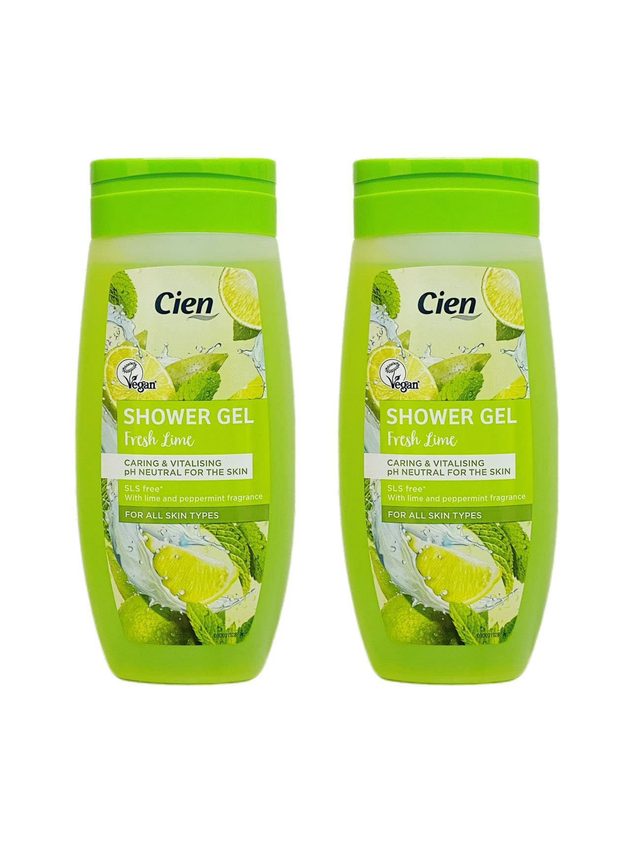 Cien Lidl Shower Gel | Fresh Lime | Caring & Vitalising - PH Neutral For  The Skin | SLS Free - With Lime & Peppermint Fragrance | Vegan | 400mL  [TWIN PACK] : Amazon.co.uk: Beauty