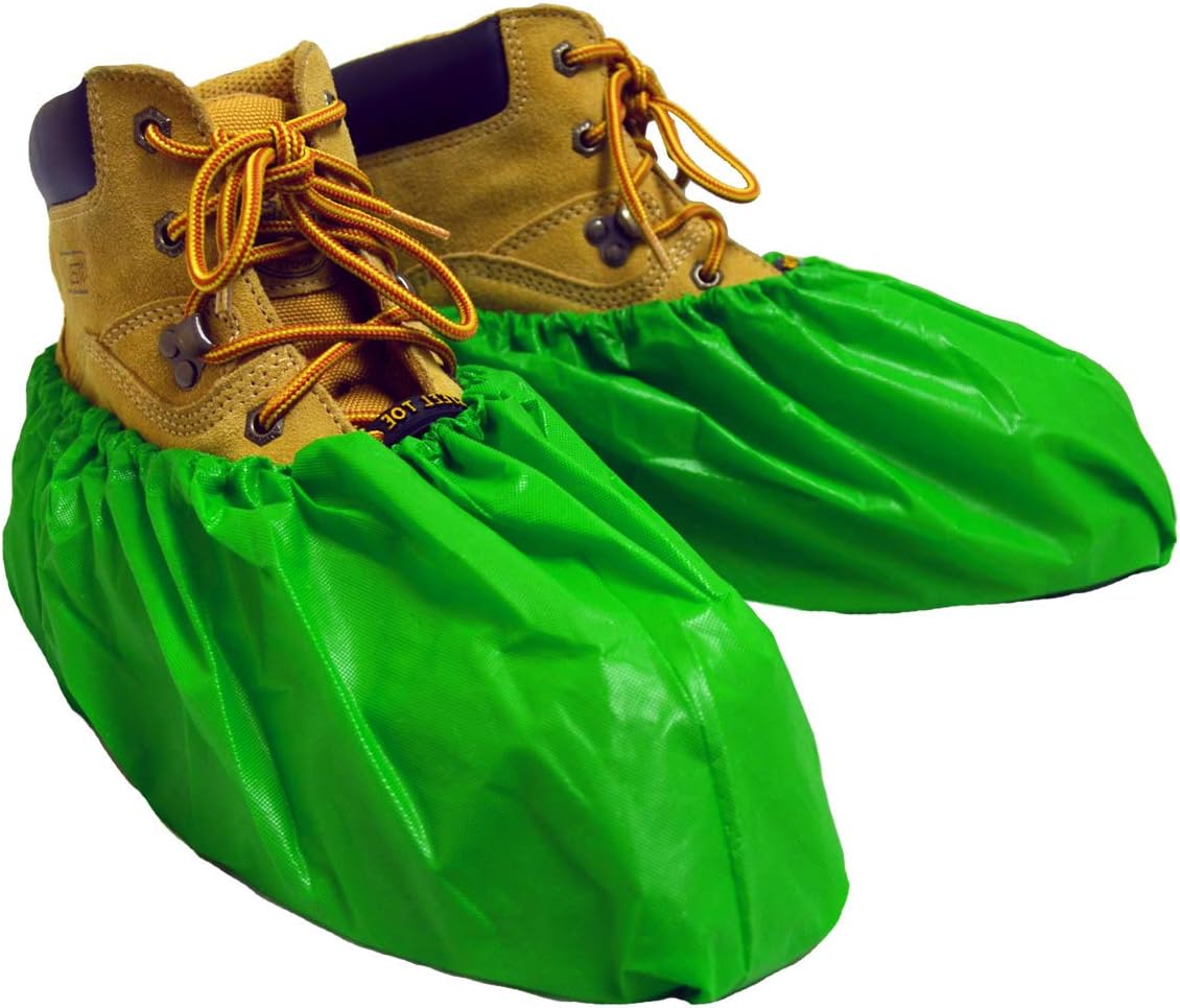 Waterproof Shoe Covers Slip-Resistant Disposable for Construction, Indoor Carpet Floor Protection - 40 Pair