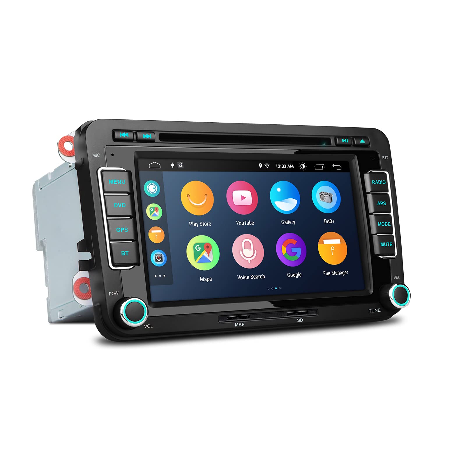 XTRONS Android 10 Car Stereo Radio DVD Player 7''Touch Screen GPS Navigation Bluetooth Head Unit