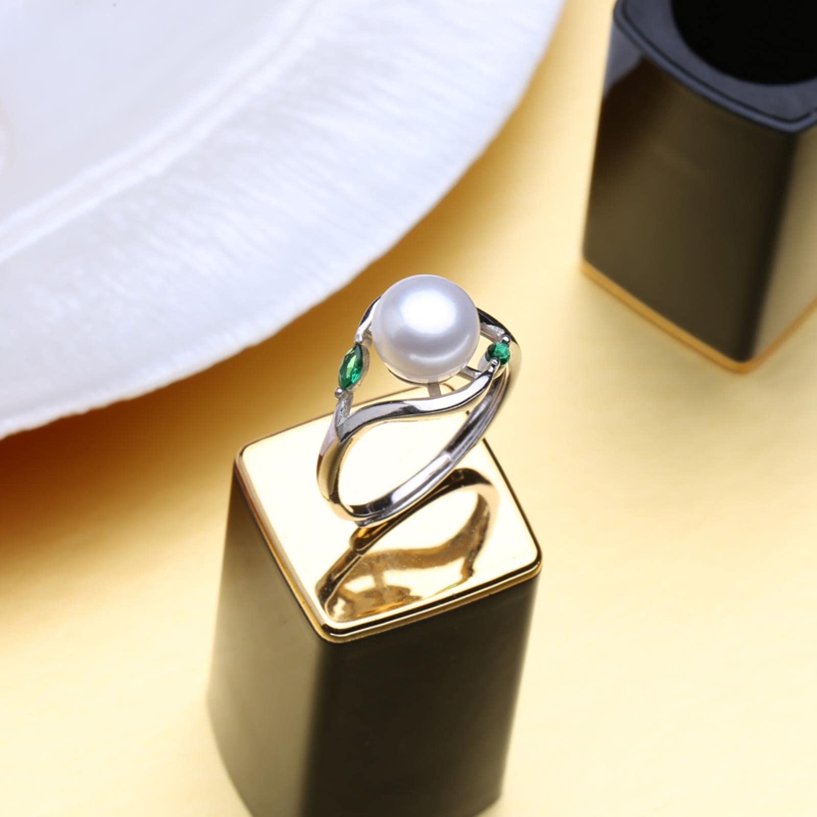 925 Sterling Silber Schmuck Sets Natürliche Perlenohrringe Für Frauen Böhmische Smaragd Große Anhänger Halsketten Grüne Ringe