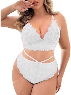 طقم لانجيري براو بانتي دانتيل بلس مقاس