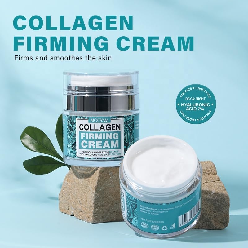 Collagen Cream Anti-Aging Repair Face & Neck – Hydrating, Nourishing, Firming, Wrinkle Smoother for Women & Men,1.7 Fl Oz - Image 3