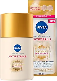 NIVEA LUMINOUS 630® Sérum Óleo Corporal Antiestrias 100ml, Reduz Marcas de Estrias, Hidratação Profunda 48h, Pele Uniforme