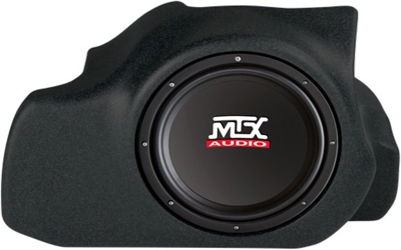MTX Thunderform Custom Subwoofer Enclosure for 2005-2009 FORD Mustang Loaded w 12" Subwoofer BLACK FMUST05BK12-T45
