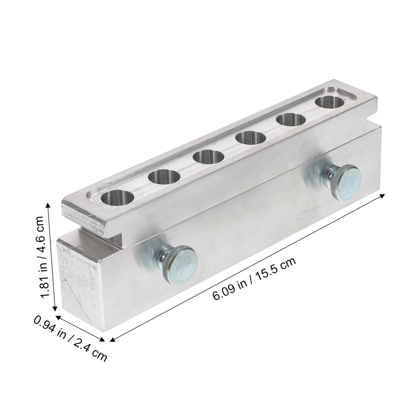 CALLARON Molde de Lápiz Labial DIY de Aleación de Aluminio 6 Agujeros, Pulido Fino y Fácil de Transportar para Fabricación Casera de Bálsamo Labial en Exteriores