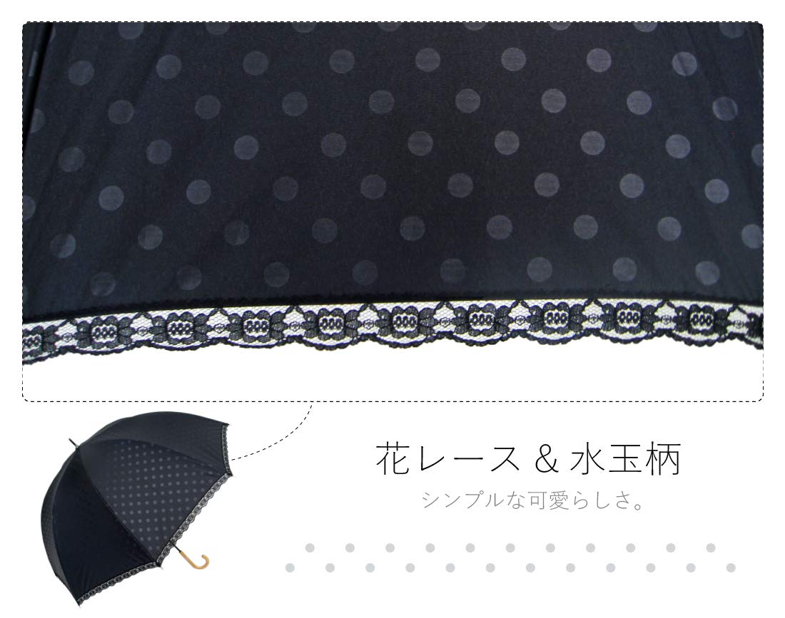 水玉模様 晴雨兼用長傘 晴雨兼用 日傘 ドット／because | CATEGORY,ファッション,傘