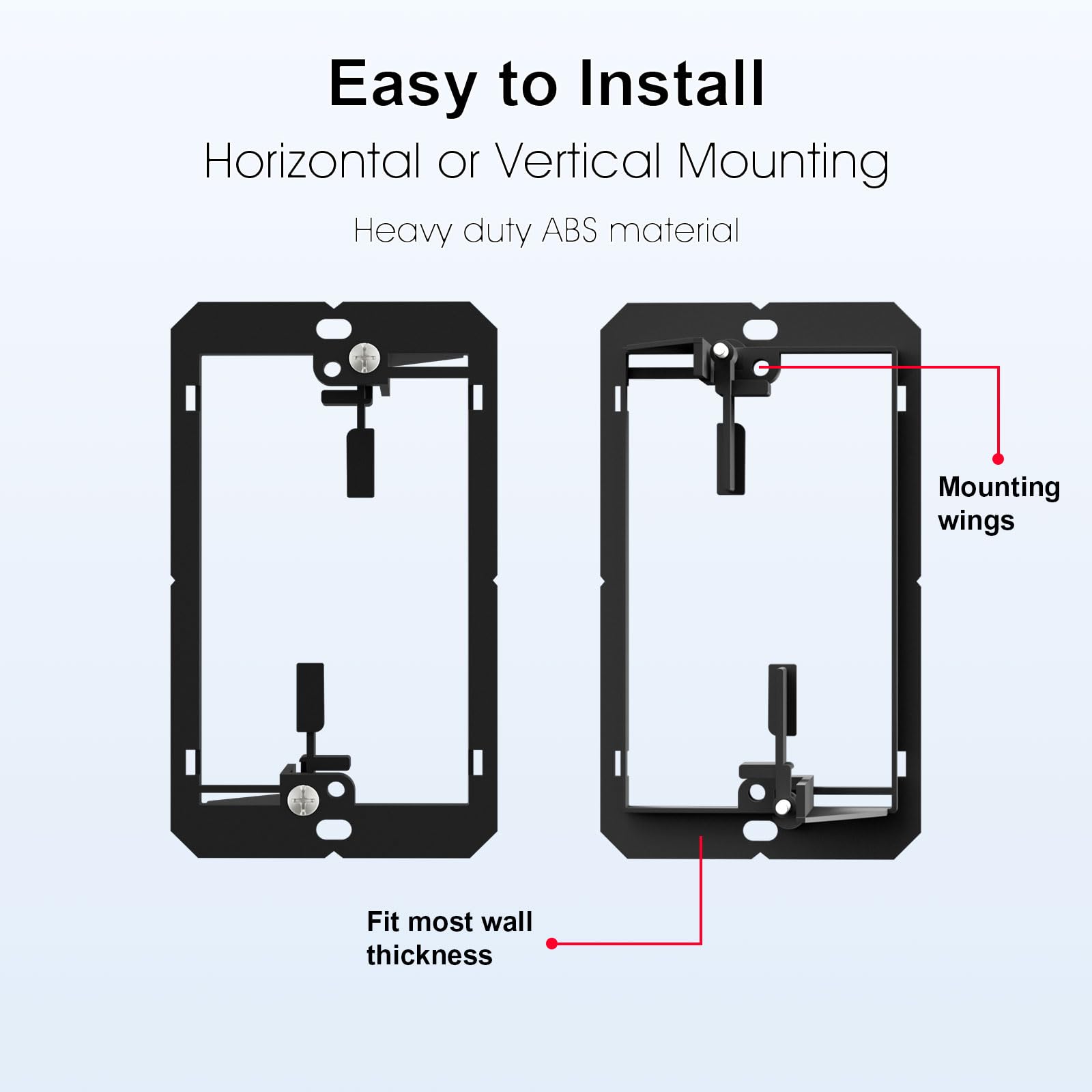 iwillink 1 Gang Low Voltage Mounting Bracket, Black, 10-Pack — Amazon image 3