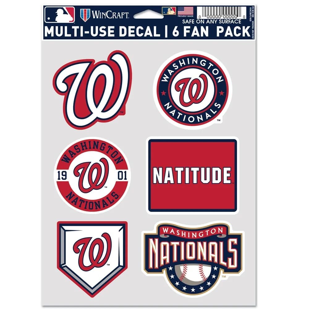 Éventails Washington Nationals lot de 6 légers robustes et pliables