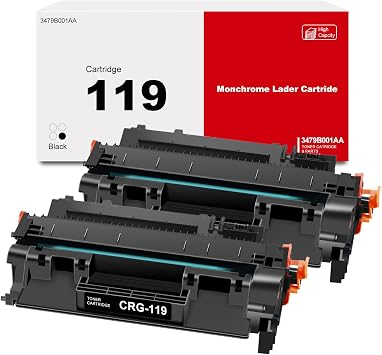 CRG-119 Black Toner Cartridge 2 Pack متوافق مع Canon CRG119 3479B001AA لـ ImageCLASS MF5850dn MF5880dn MF5950dw MF5960dn MF6160dw MF6180dw MF416dw LB