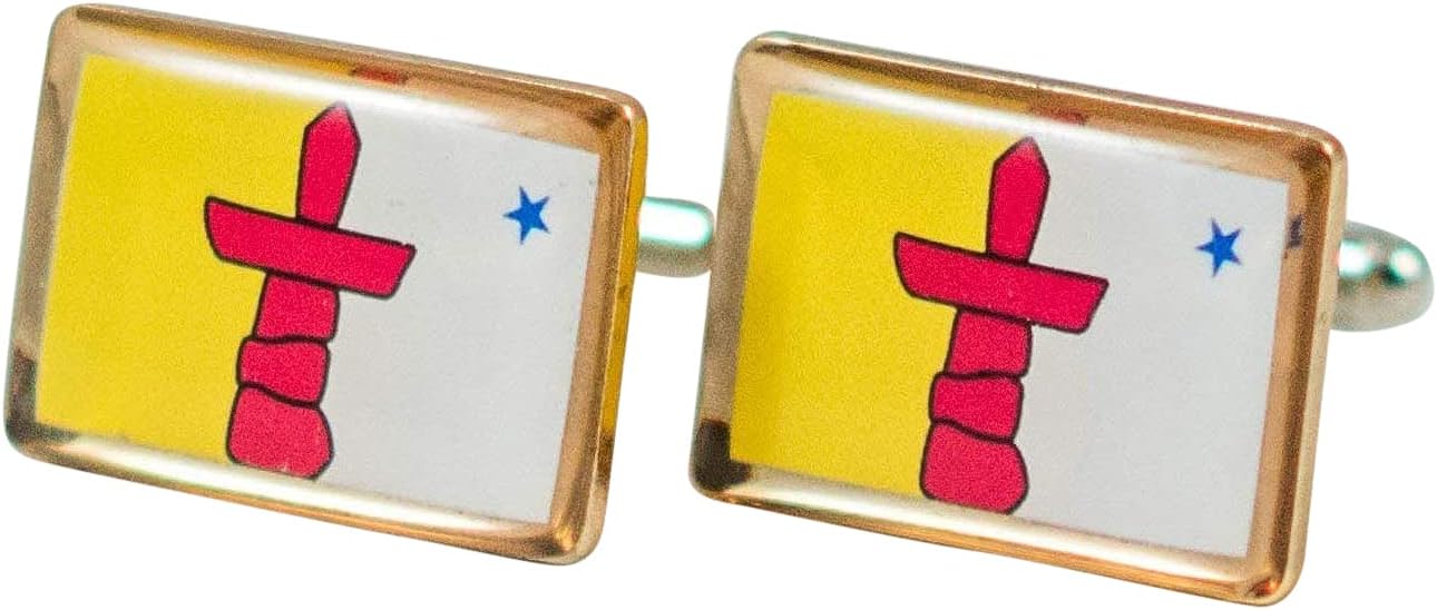 Nunavut Flag Cufflinks, Lapel Pins, Tie Bars, Earrings, Jewelry and Accessories