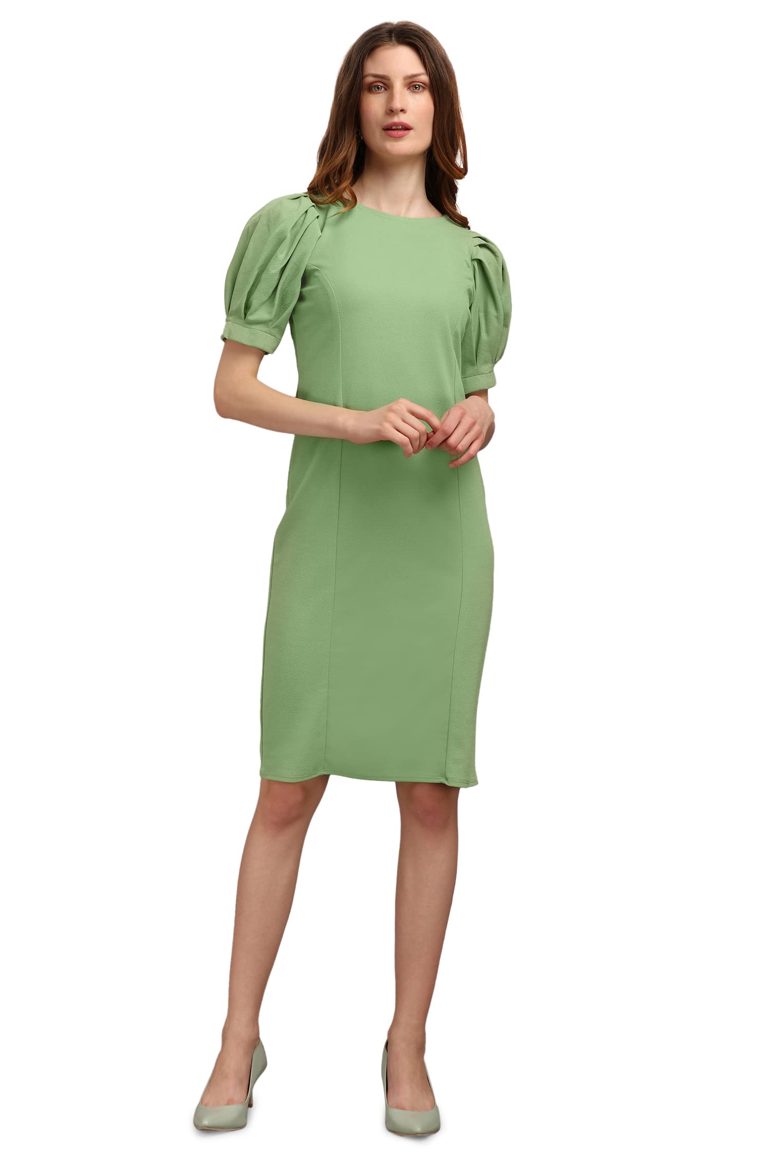 PURVAJA Vestido ajustado hasta la rodilla para mujer (Ruby-564-570)