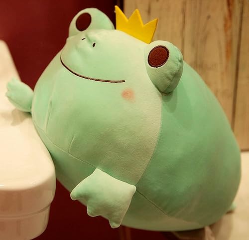Miniatura 2 de Almohada de rana de peluche con corona, almohada para abrazar, rana, regalo de anime para niños y amantes en cumpleaños, día de San Valentín,