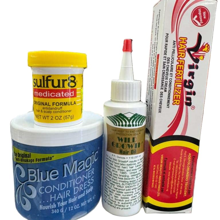 Amazon.com : Hair Growth Bundle Pack of 4 – Virgin Hair Fertilizer