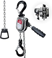 YATOINTO 1/2 Ton 1100lbs Mini Lever Chain Hoist - 10ft G80 Steel Come Along Puller with Swivel Hook for Construction