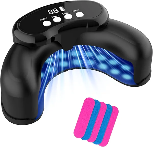 Nail Fungus Laser Treatment LED Light Device- Nail Fungus Light for Damaged Discolored Thick Toenails & Fingernails