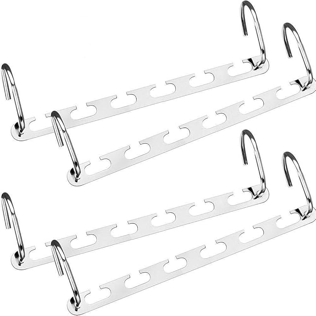 TBSDQLTEV Space Saving Hangers with Updated Hook Metal Magic Hangers Closet Space Saving Wardrobe Clothing Hanger Organizer (4 Packs)