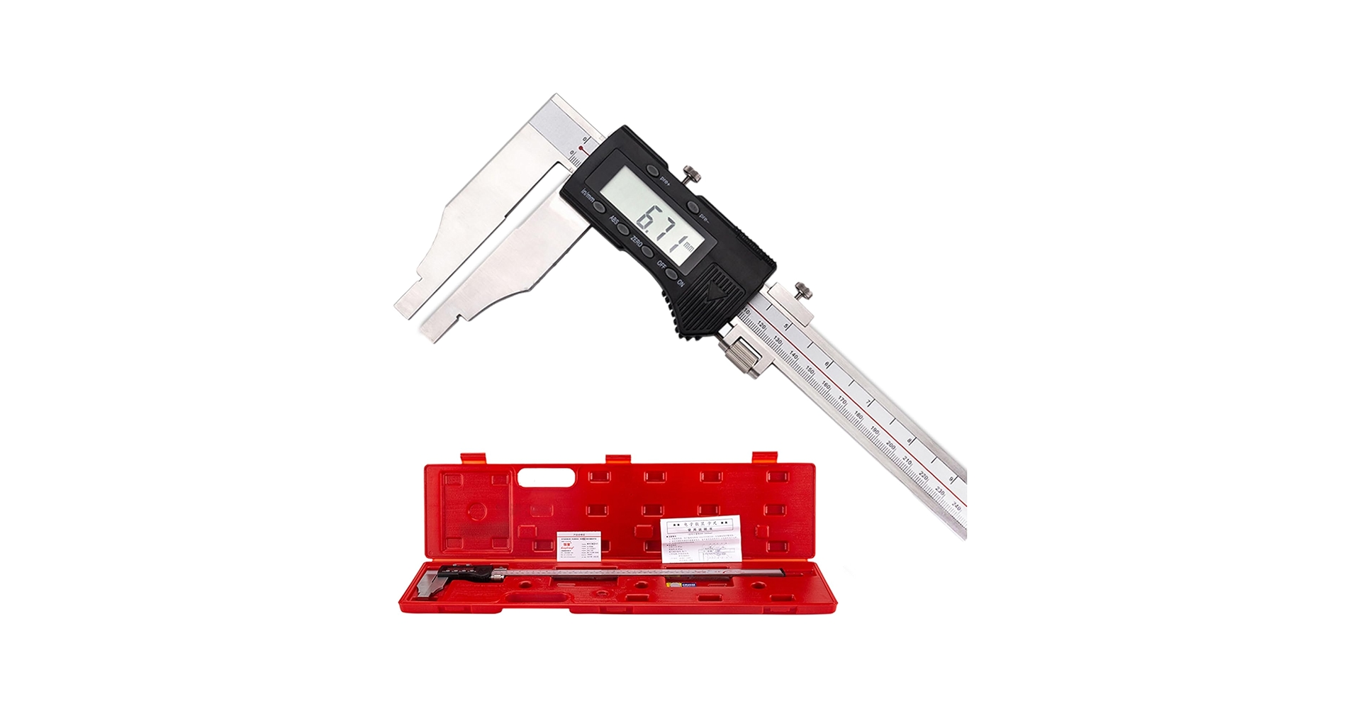 12 Inch Digital Caliper Long Jaw Heavy Duty Caliper with 4