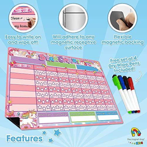 TMS Magnetic Reward Chart for Children, Star Chart for Recognising and Inspiring Good Behaviour in Toddlers, Kids - Image 2