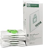 Genuine SEBO Airbelt E Filter Bags: 8-Pack Three-Layer Ultra Bags with Caps #8300AM