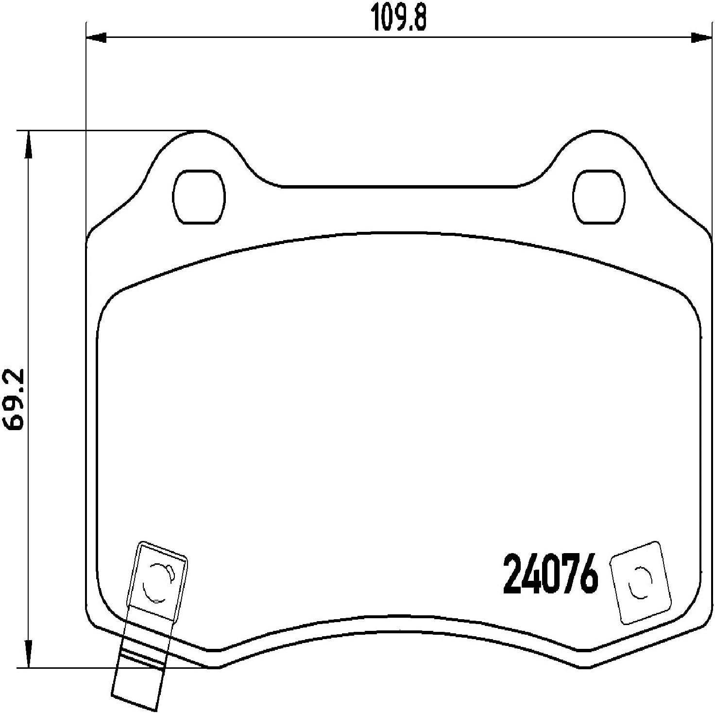 Brembo P11024 Low-Met Alloy Steel Rear Disc Brake Pad Set CADILLAC/CHEVROLET/CHRYSLER/DODGE/FPV/JEEP OE# 89047744