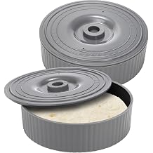 Covzoe 2 Pack Tortilla Warmer, 8.5 x 2.5 Inch Tortilla Server with Lid, Taco Holder for Party, Pancake Keeper Perfect for Keeping Tortillas, Waffles Warm, Microwave Safe, Gray
