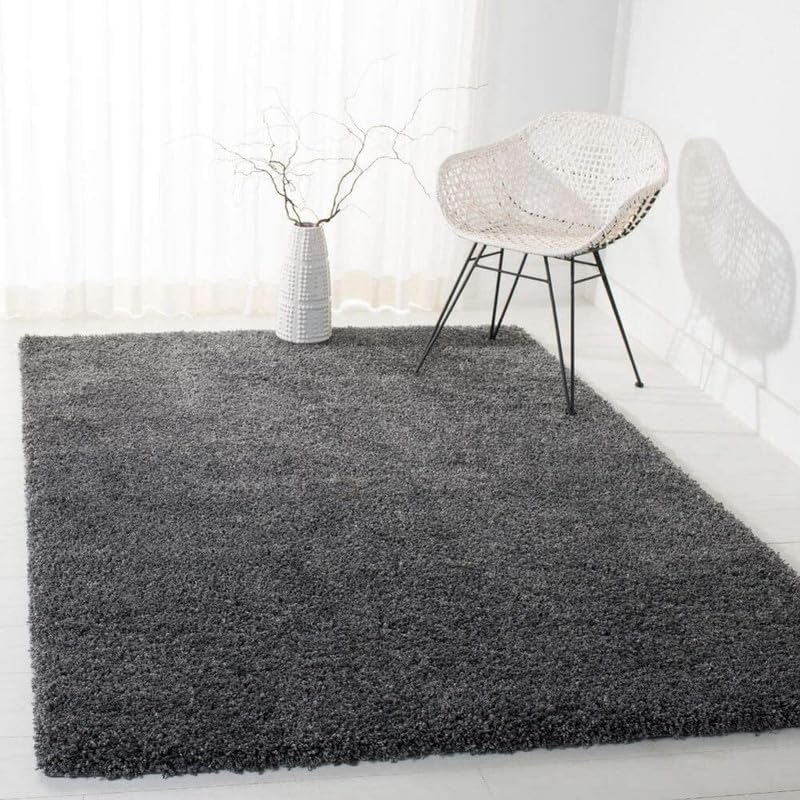 Image of Carpet for Living Room 5X7 FEET Modern Soft Shaggy Carpet Thick, Fluffy & 2 inch Pile Shag Rug for Your Kids Room, Bedroom & Livingroom (Dark Grey)