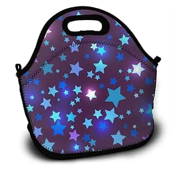 キラキラ⭐️　ランチバッグ Amazon｜ランチバッグ キラキラ 星柄 ほし 綺麗 保温 保冷