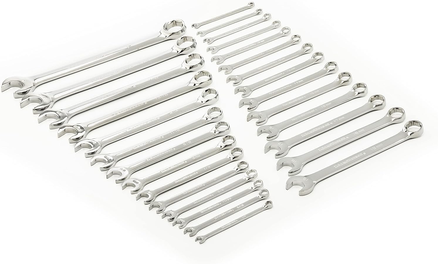 Gearwrench 28 Pc. 6 Pt. Combination Wrench Set, Sae/Metric - 81923