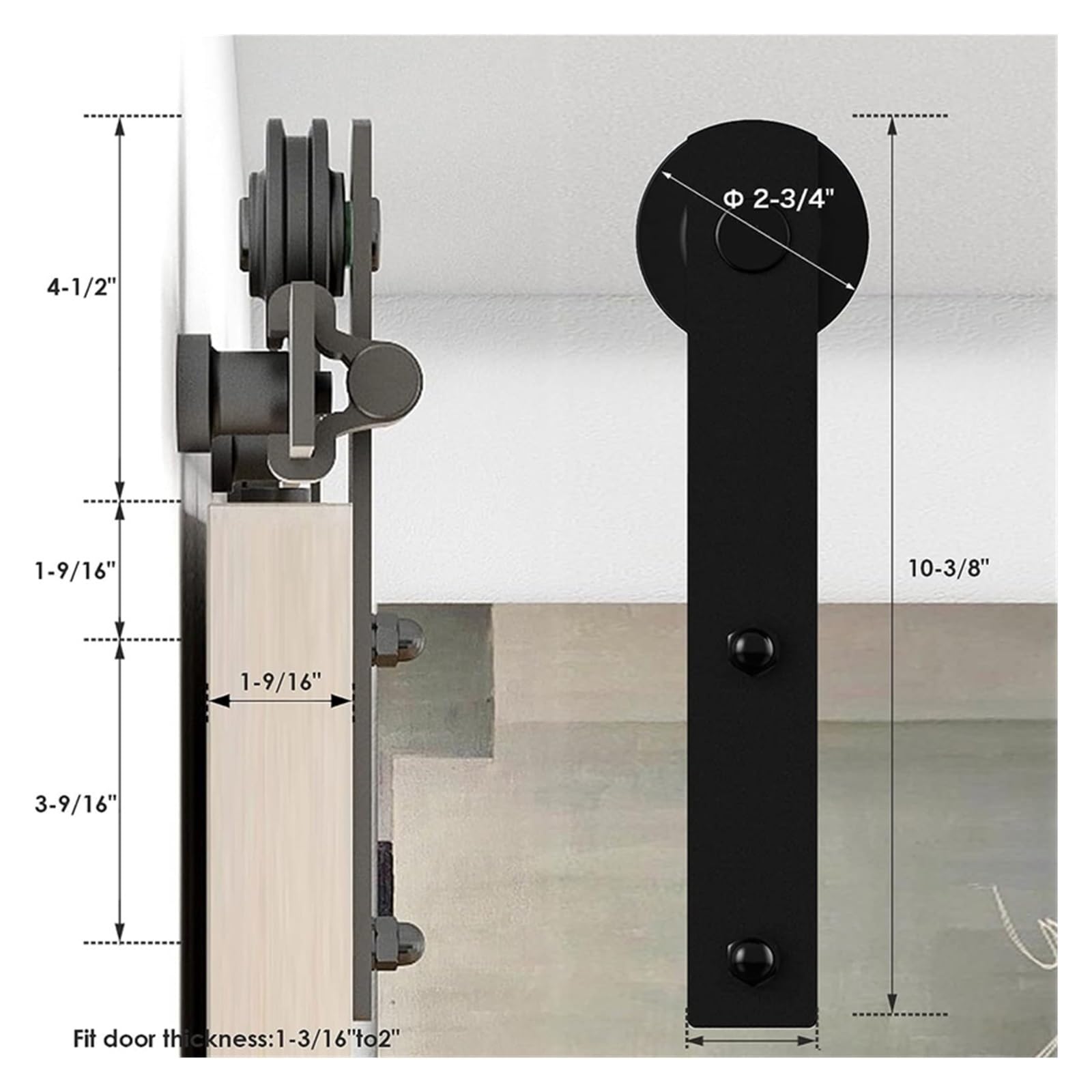Amazon.co.jp: 引き戸 diy キット、 納屋ドアハードウェアキット、4