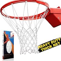 Proslam Heavy Duty Basketball Net Replacement - 12 Loops All-Weather Anti-Whip for Indoor Outdoor Rims
