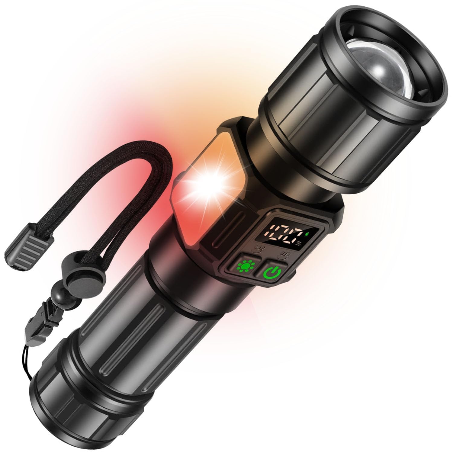 Next Torch Light High Power Rechargeable, IP67 Waterproof Led Charging Flashlight High Beam 2km Long Range with 9 Light Modes, Magnetic, Adjustable Portable Powerful Torchlight for Camping, Outdoor-image-30