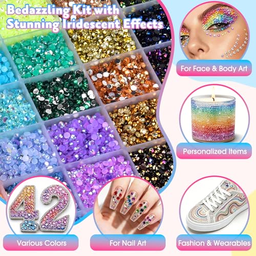 42000Pcs 42 Colors 3mm Bedazzling Kits DROPS TO - image 2