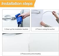 Vista 5 de Protectores de borde de puerta de automóvil, sello de goma de 16 pies, borde de puerta de automóvil, protector de borde de puerta en forma de U, Gris